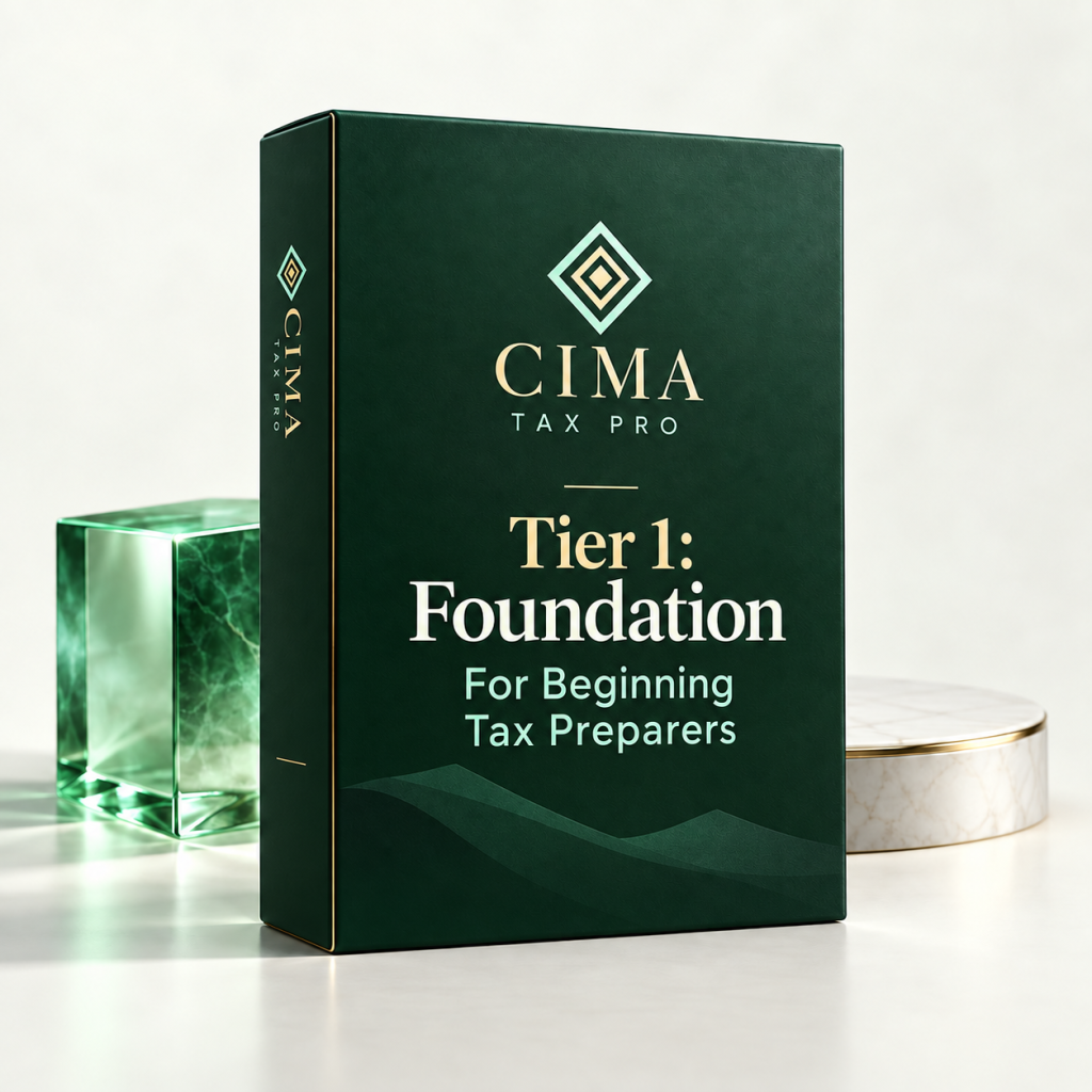 Cima Tax Pro Tier 1 — Foundation — For Beginning Tax Preparers